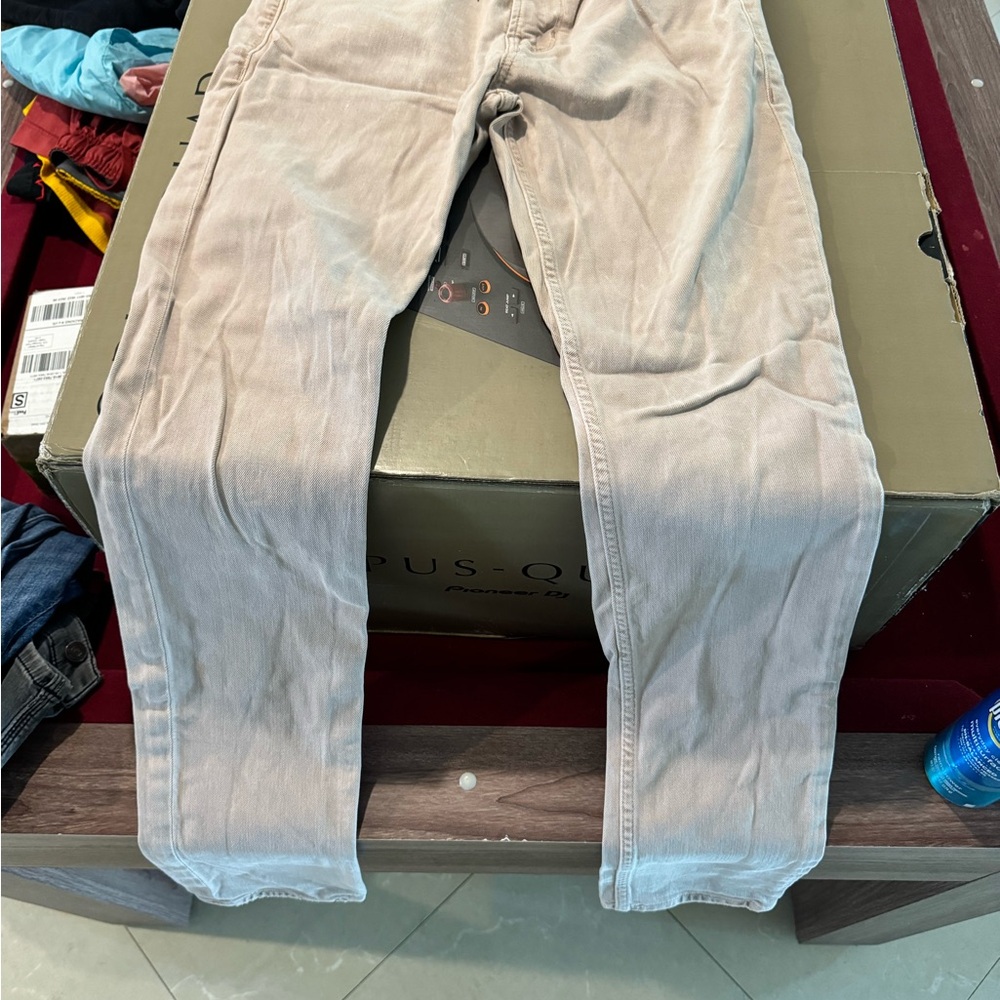 Beige/Pink Hudson Skinny Jeans